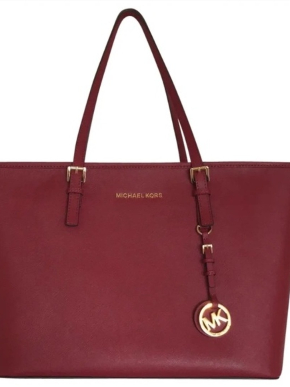Michael Kors Cranberry Jet Set Medium Tote Bag